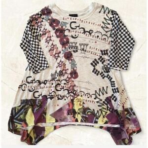 INOAH Tunic | Wearable Art | Boutique Women's Top- Made in USA- medium